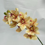 décoration intérieure bouquet orchidées artificielles orange rose blanc vert gradient réaliste festifs