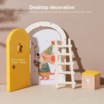 décoration murale porte elfe bois miniature souris étoile cœur cadeau enfant fantaisie