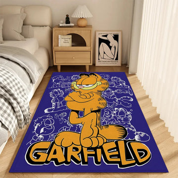 tapis salon moderne motif garfield personnages dessin animé coton doux antidérapant porte chambre