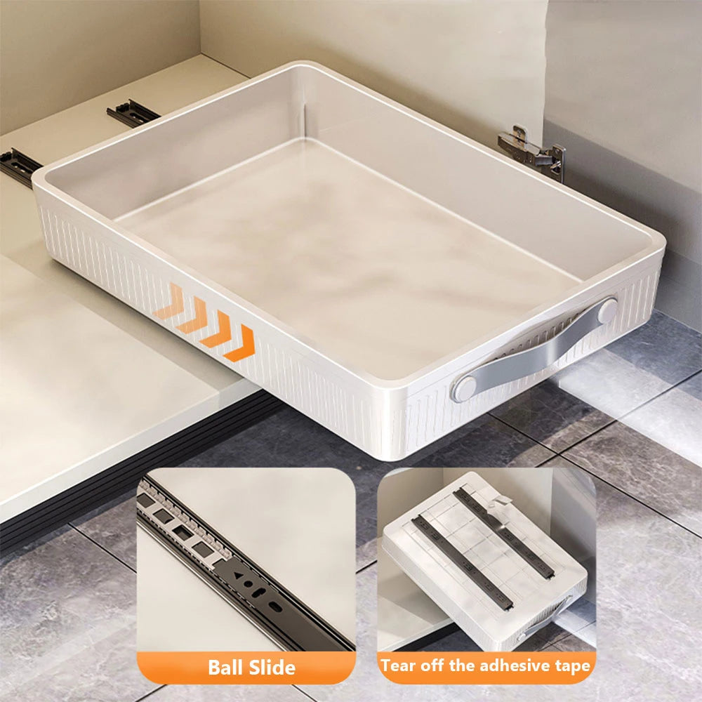 tiroir rangement blanc modulaire poignées rayures horizontales moderne cuisine chambre salle bain snacks