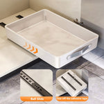 tiroir rangement blanc modulaire poignées rayures horizontales moderne cuisine chambre salle bain snacks