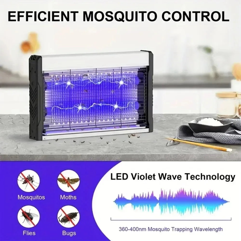 piège insectes anti moustiques uv lumière moderne noir violet grille autonomie chambreintérieur