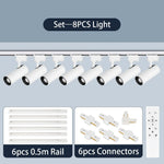 spots led modernes noir blanc télécommande dimmable ensembles complets rail