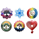décorations jardin multicolores arbre feuilles fleurs moderne artisanalextérieur pvc fixations anneau métallique