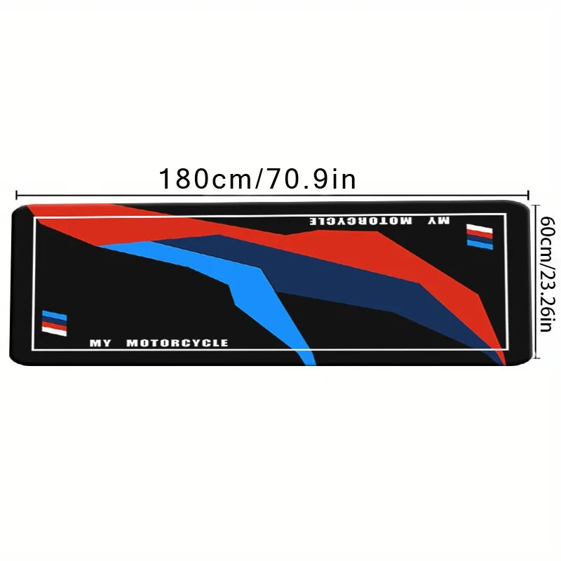 tapis antidérapant extérieur polypropylène polyester rayures diagonales texture veloutée moderne rouge bleu noir
