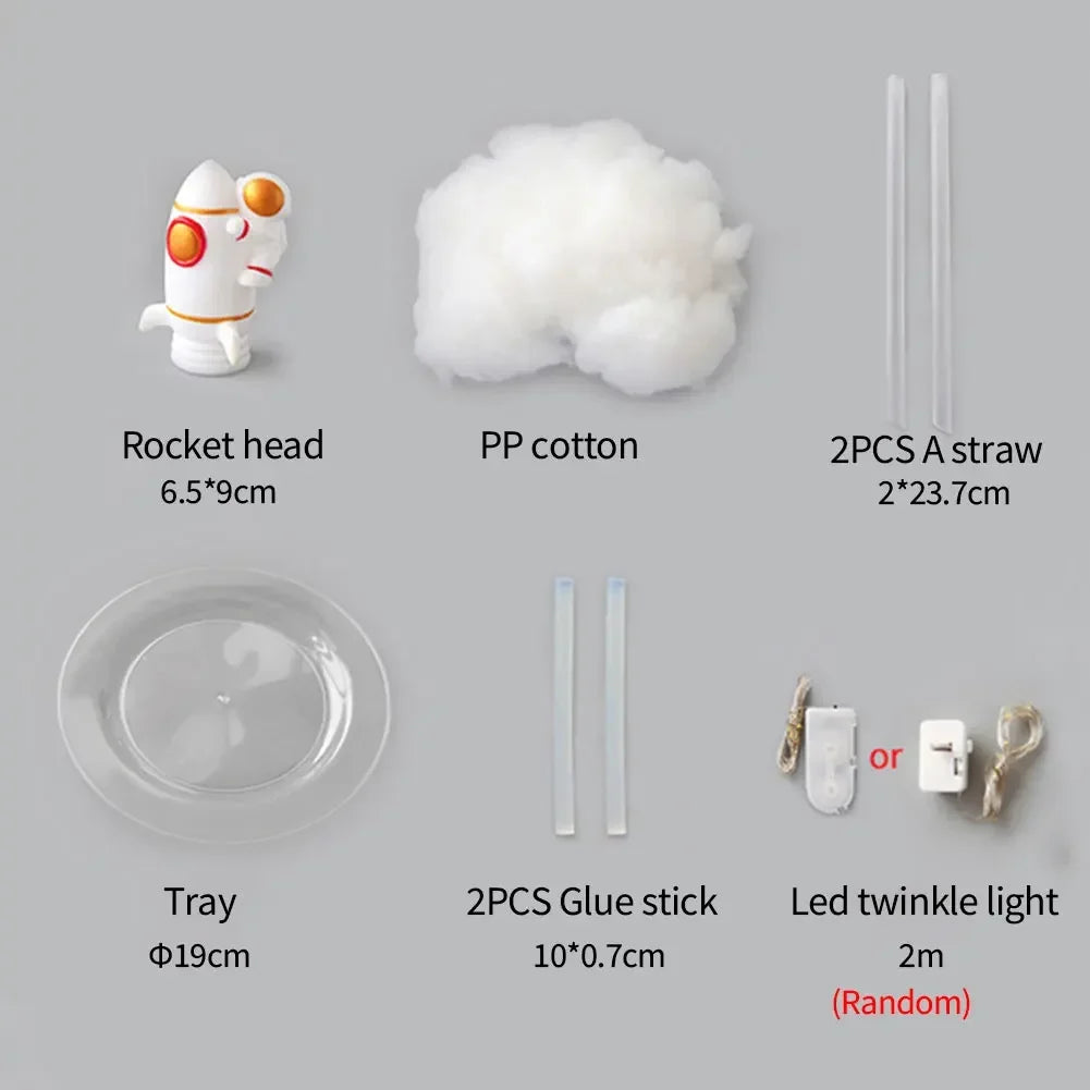 veilleuse led fusée spatiale blanc rouge jaune moderne nuit enfant décoration maison twinkle light