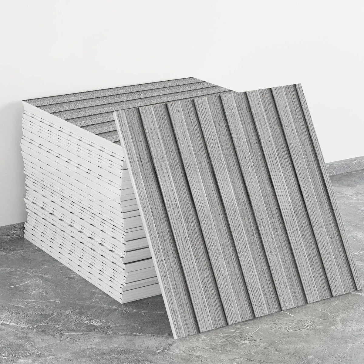 panneaux décoratifs autoadhésifs imitation bois gris moderne 30x30cm décoration intérieure sans collage nécessaire