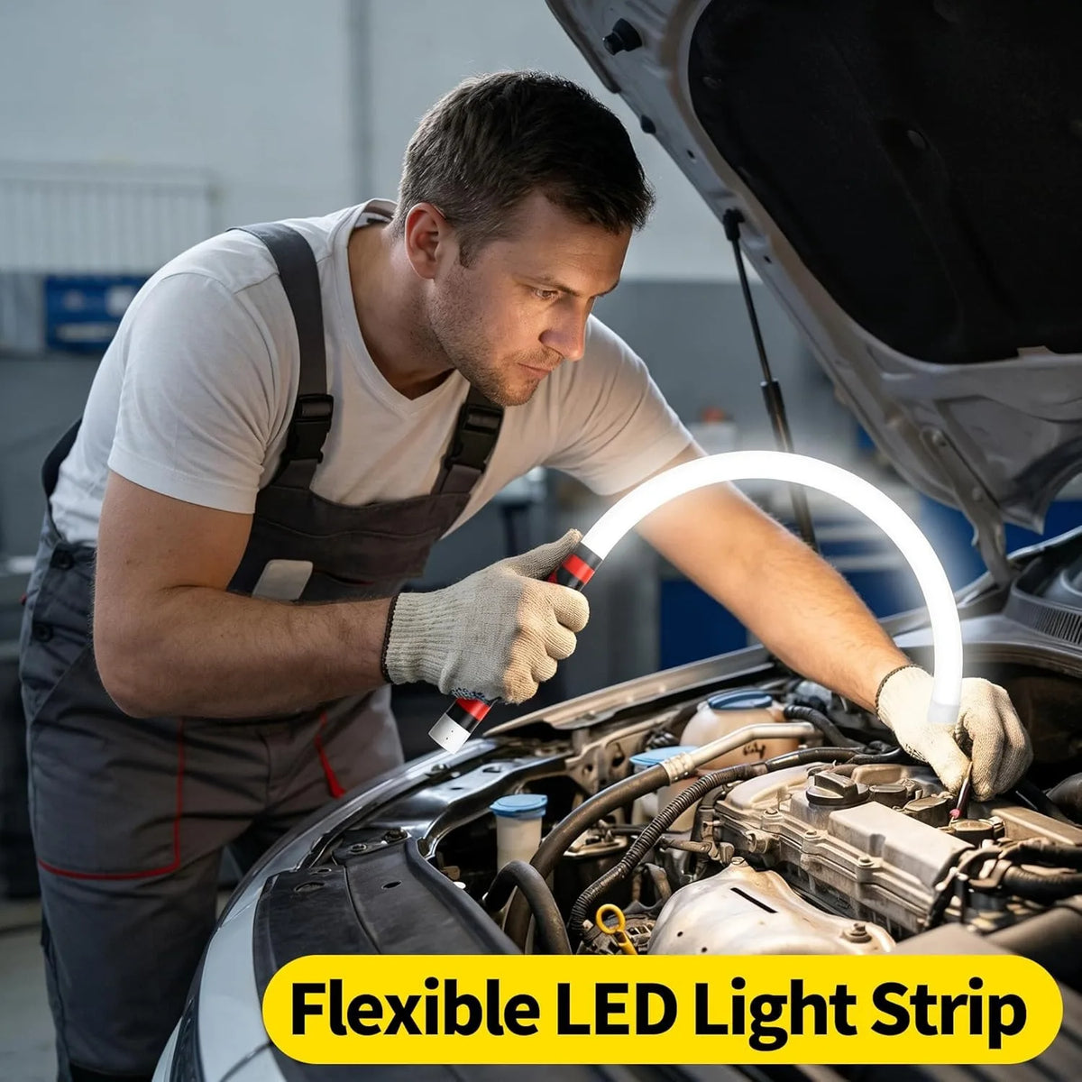 ruban led flexible blanc rechargeable port type 800lm lumiere travail inspection espaces restreints