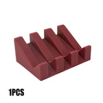 support savon silicone noir grooves moderne salle bains drainage auto savon