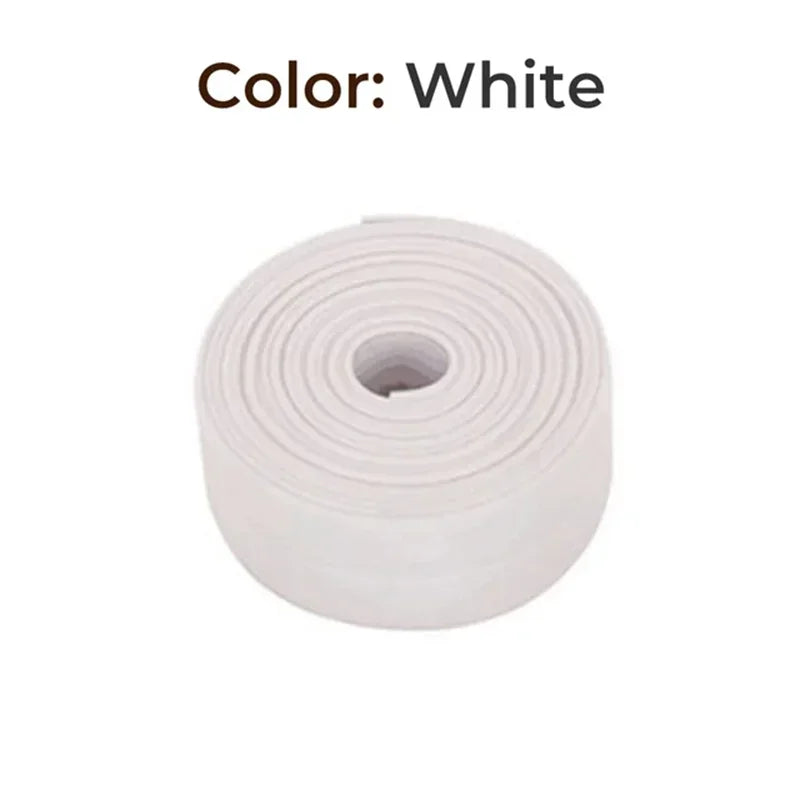 ruban joint autoadhésif blanc imperméable salle bains 1m 2m 3m