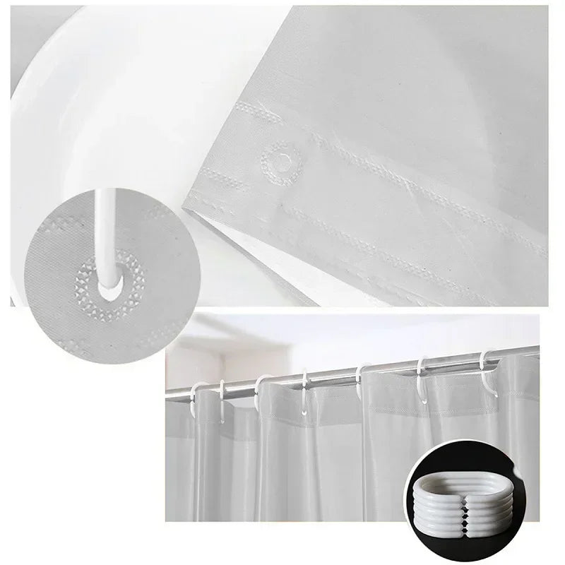 rideau douche gris moderne opaque 180cm respectueux environnement salle bain