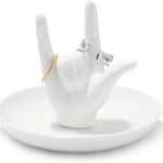 support bijoux main stylisée or argent rose gold blanc moderne