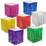 rideau franges violet bleu rouge mariage fête anniversaire décoratif transparent opale doré