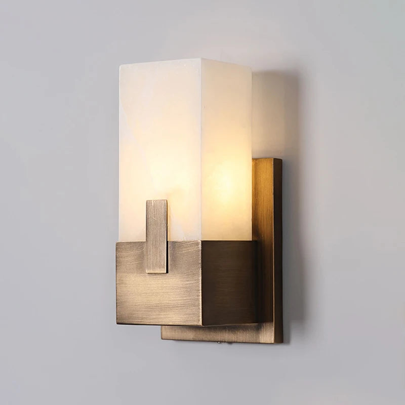 lampe murale moderne marbrée blanc bronze éclairage chambre salon cuisine 3000k 4000k 6000k fixée