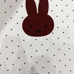 tapis sol absorbant rapide anti dérapant salle bain blanc noir points noirs visage lapin