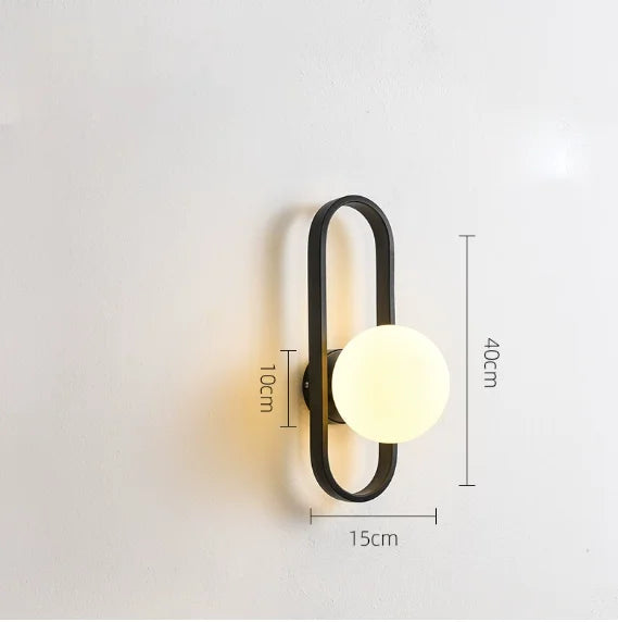 appliques murales modernes verre métal chambre coucher éclairage led minimaliste