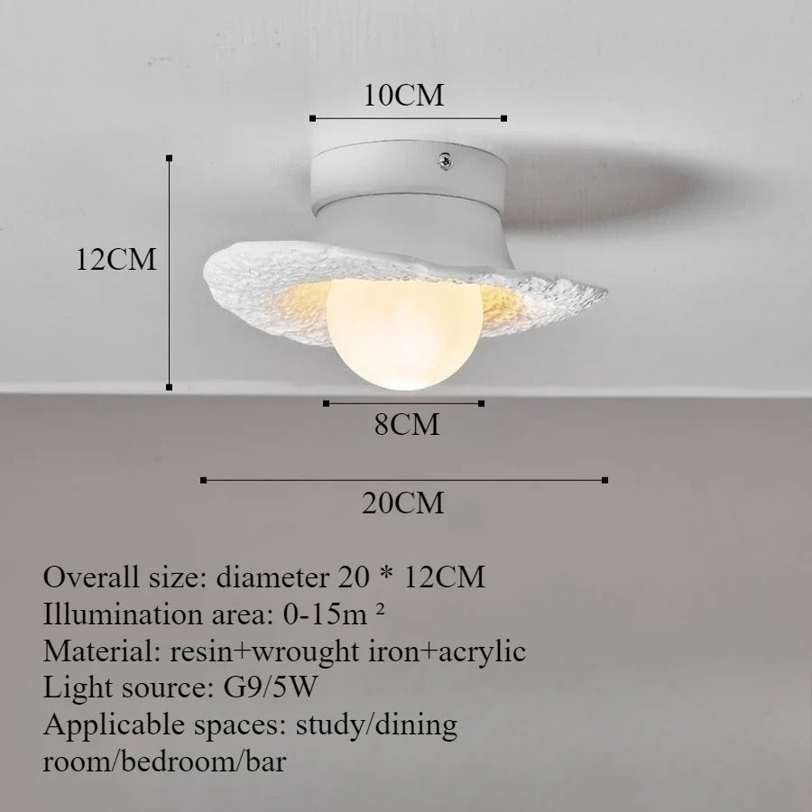 lampe moderne blanche ampoule G9 texture granulée intégrée chambre coucher salle bain