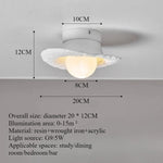 lampe moderne blanche ampoule G9 texture granulée intégrée chambre coucher salle bain