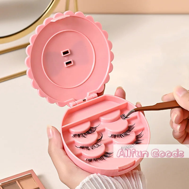 organisateur pinceaux cils artificiels dentelle élégant rose blanc bleu clair portable maquillage cosmétiquesABS
