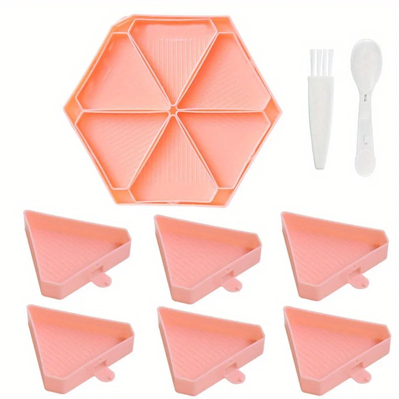 boîte brosse cuillère triangles motifs géométriques violet vert bleu rose moderne pratique