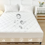housse matelas imperméable matelas anti acariens coton polyester gris blanc moderne