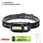 lampe frontale led rechargeable usb noir gris rouge camping cyclisme