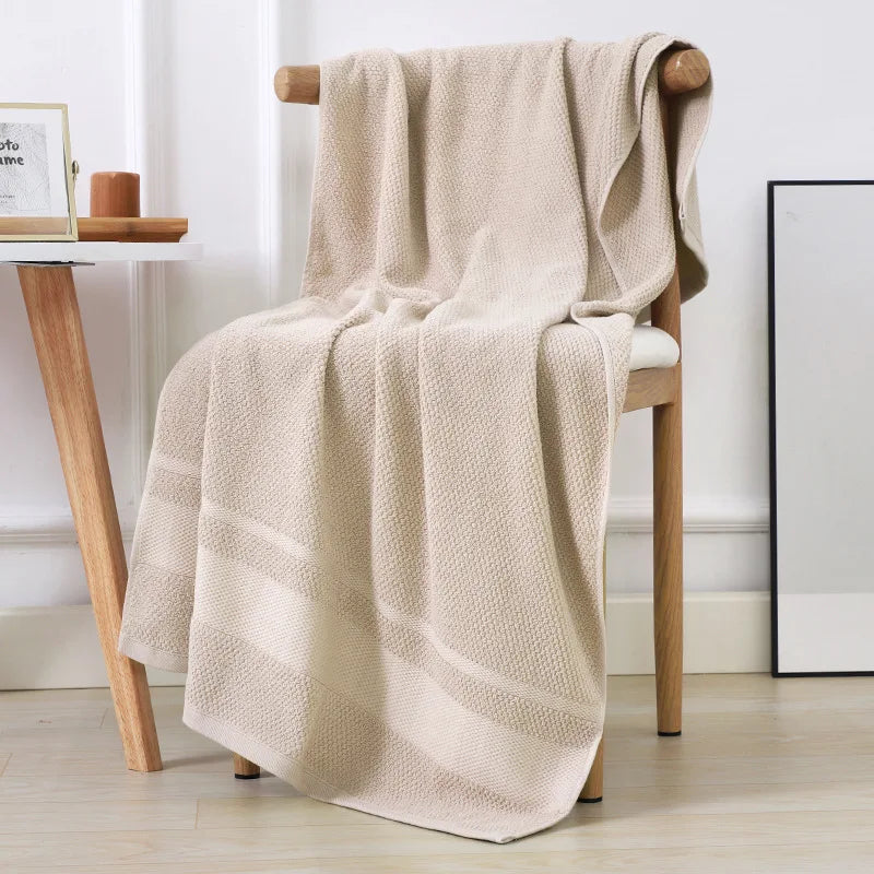 serviette bain coton bleu rose blanc rayures horizontales rapide absorbante machine moderne douce