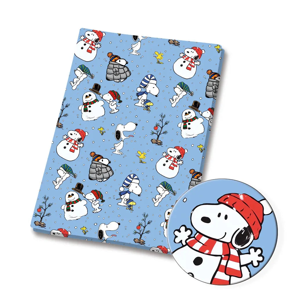 étiquettes snoopy dessin animé rose bleu vert marron peinture sport hiver chasse coton polyester