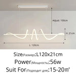 suspension lumineuse moderne ondulé noir blanc fixations chaines