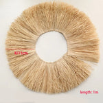 décoration murale bohème fibreuse frangée bande texturée beige naturelle rustic