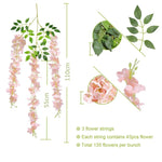 guirlande artificielle fleurs violet blanc moderne décoration intérieure mariage anniversaire baby shower pendaison crémaillère