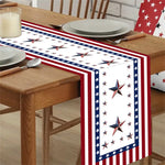 nappe rectangulaire rouge blanche bleue étoiles gnomes God Bless America 4th July Independence Day
