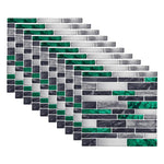 autocollants muraux marbre bleu gris blanc modernes 10 pièces 10cm 10cm imperméables self adhésifs