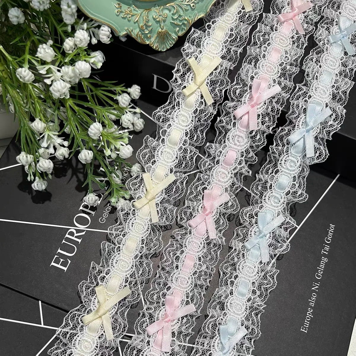 bracelet dentelle décoratif rubans élégant pourbijou bras fait main