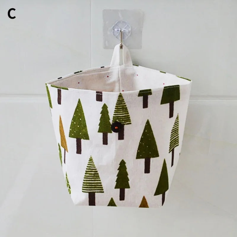 paniers rangement modernes motifs géométriques couleurs vives clips adhésifs boutons poignées organisateur maison