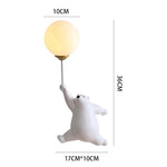 lampe murale moderne ours peluche blanche rose bleu adhésif cartoon chambre enfant