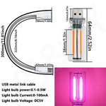 ampoule led usb flexible transparente moderne décoration intérieure multiple couleurs adaptable lumière nocturne rechargeable