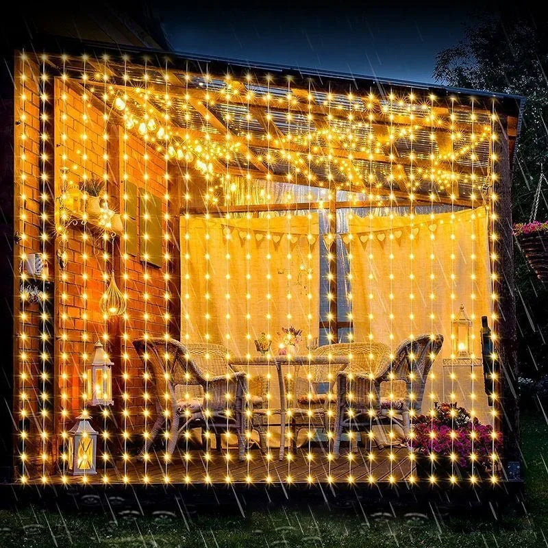 rideau lumineux led extérieur 300cm 300leds blanc multicolore moderne clips