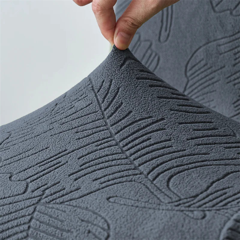 housses canapé gris imprimé végétal moderne pièces adhésifs polyester lavable printemps été