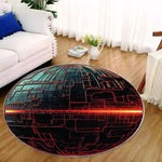 tapis violet alien espace géométrique moderne salon chambre salle bain multifonctionnel polyester aubusson