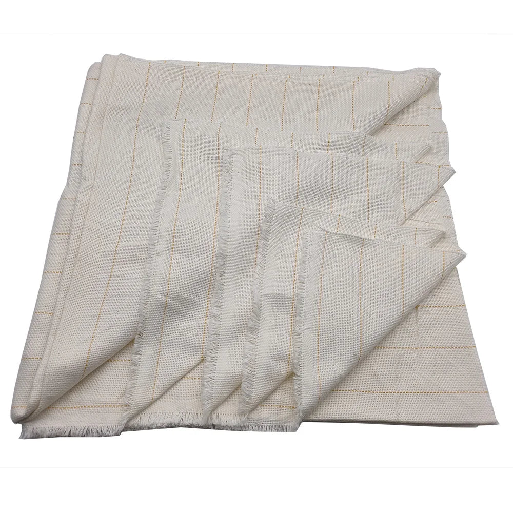 serviette coton blanc rayures dorées classique 1m 5m abrasion résistance tufting cloth