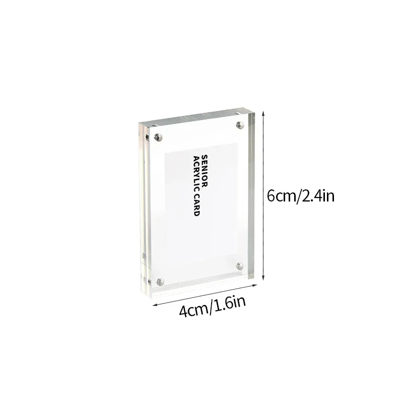 cadre photo transparent moderne acrylique bord arrondi photo stand clips decoration minimaliste