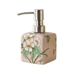 distributeur savon liquide fleurs papillon bleu jaune rose étanche rechargeable classique floral maison