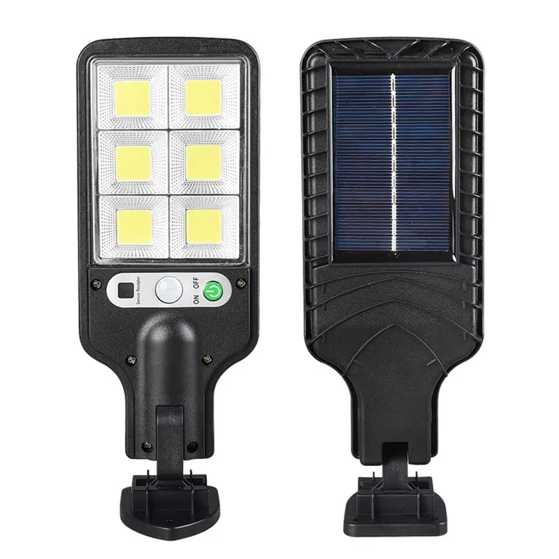 lampe solaire led détecteur mouvement support mural noir jaune moderne sécuritéextérieur