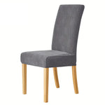 housse chaise salle manger extensible grise motif carre moderne cuisine