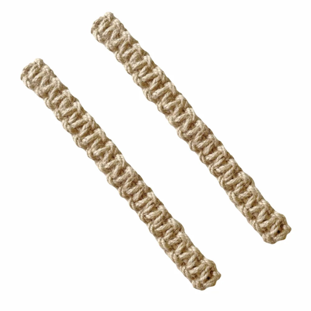 anneaux rideau tressés main nœuds torsadés beige gris blanc créatif artisanal opaques salon