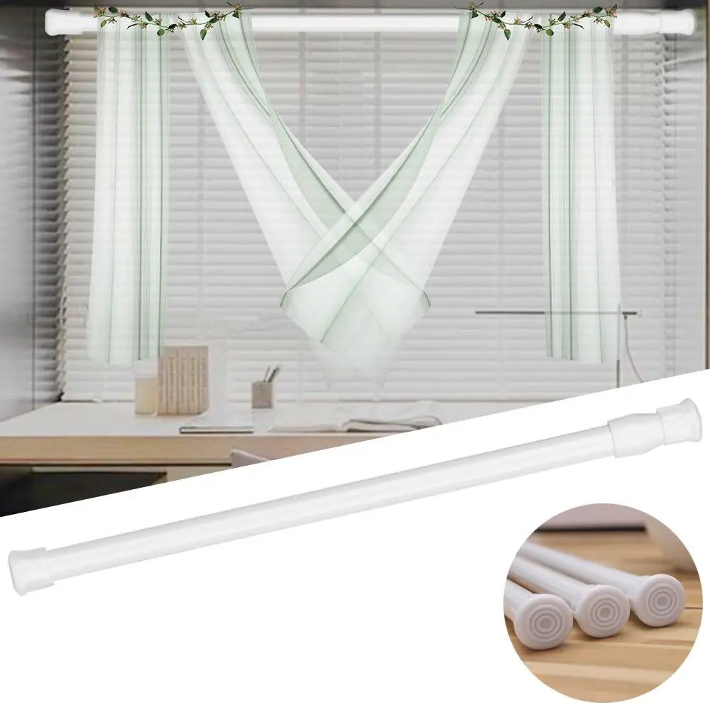 tige extensible rideau douche blanc moderne respectueux environnement eyelets robuste durable