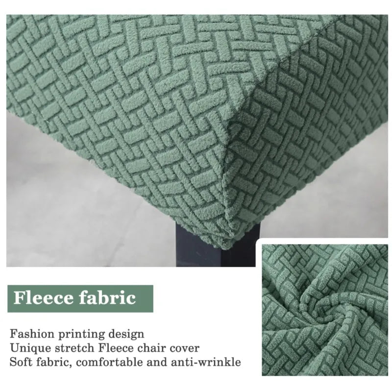 housse chaise moderne tissu géométrique vert clair protection salissures 35 43cm haute qualité