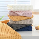 serviette face coton rapide absorption 30x30cm blanc rose jaune moderne crochets étiquette cotton