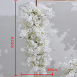 arche fleurs artificielles blanches décoration moderne mariage intérieur soie 120cm 60cm